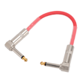 Miniatyrbilde 6 av 11: 6 stk gitarpatchkabel 6 tommer 6,35 mm rettvinklet lydkabel for effektpedal mikser forsterker elektriske gitarer basser rød