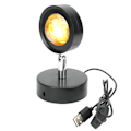 Miniatyrbillede 3 af 11: USB-projektorlampe til husholdningsprojektion, dekorationslampe til stuevæg, solnedgangsfarve