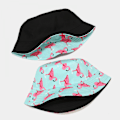Pikkukuva 4 / 6: Sööt Bucket Hat - Rantakalastajan Hattu Naisille, Kääntyvä Kaksipuolinen Unisex (Flamingot, Keltainen)