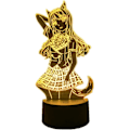 Miniatyrbillede 1 af 7: 3D Illusion Lampe Anime LED Natlampe Nekopara Maple Natlamper til Stue Soveværelse Dekoration USB Skrivebordslampe 7/16 Farve med Fjernbetjening Katt Lady Paradise-B