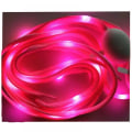 Miniatyrbillede 3 af 4: Nylon LED-snørebånd, 3 tilstande lysende snørebånd til festartikler Hip-hop dans cykling vandring skøjteløb (pink)