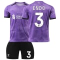 Miniatyrbilde 1 av 2: 2023-2024 Liverpool 2. drakt borte for barn - nr. 3 ENDO#XL No.3 ENDO #XL