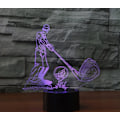 Miniatyrbillede 2 af 8: WJ 3D Play Golf Fjernbetjening 16 Farve Natlys Illusion Akryl LED Bordlampe Sengelampe Børns Soveværelse Skrivebord Dekoration Fødselsdagsgaver Legetøj til Børn