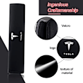 Miniatyrbild 2 av 5: 2-pack Säkerhetsbältesöverdrag för Tesla - Mjuka, Tvättsbara Mikrofiberläder Bälteskuddar (Svart)