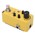 Miniatyrbild 8 av 11: Gul liten elektrisk gitarr effektpedal varm naturlig dynamisk simulerad mini bas effektpedal ersättning