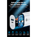 Miniatyrbilde 4 av 7: Ny PD12W mobiltelefonlader 5V2.4A ladehode type-c PD ladehode europeisk og amerikansk britisk standardadapter svart