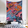 Miniatyrbillede 4 af 7: Wekity Anime Gobelin Æstetisk Kunst Hjem Baggrund Stof Dekoration Gave Boho Gobelin til Stue Soveværelse Dekoration (614-16, 51 X 59 tommer )