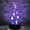 Miniatyrbillede 2 af 5: 3D Natlampe Naruto LED Bordlampe til Drengeværelse Sasuke Bros Itachi Natlys 3D Optisk Illusion Dekoration Stemningslys Sove Lys Hol
