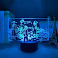 Miniatyrbillede 2 af 7: WJ Anime 3D LED Natlampe 3D Illusion Lampe 16 Farver Skiftende Touch Fjernbetjening Natlys til Børns Soveværelse Dekoration Sengelampe Drenge Piger