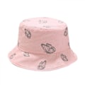 Pikkukuva 1 / 4: Sööt Bucket Hat - Rantakalastajan Hattu Naisille, Kääntyvä Kaksipuolinen (Harmaa Perhonen, Vaaleanpunainen)
