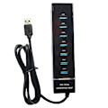 Miniatyrbillede 1 af 2: usb3.0 bærbar computer desktop udvidelse dock en træk syv hub hub 1,2 meter lang