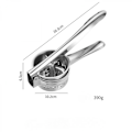 Miniatyrbillede 4 af 4: Citronpresser i rustfrit stål - Ergonomisk, manuelt design med skridsikkert greb - Ubesværet professionel citron-, lime- og appelsinpresser