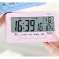 Miniatyrbillede 4 af 4: Digitalt køkkenur, stort LED-display, høj alarm, intelligent timer til køkken og multifunktions studenteralarmur. (Pink)