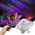 Miniatyrbild 1 av 5: Stjärnprojektor Nattlampa, 3 i 1 LED Stjärnhimmel Aurora Projektorlampa med Fjärrkontroll för Sovrum Tak Nattprojektor
