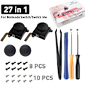 Pikkukuva 1 / 4: Joycon-ohjaimen joystick-korvaussetti (2 kpl), korvaava joystick-analogi-peukalosauva Switch Joy-Con -ohjaimelle ja Switch Litelle, vasen/oikea
