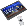 Miniatyrbild 6 av 11: Digital kalender väckarklocka 10 tum stor display WiFi automatisk dimbar datum dag väckarklocka med fjärrkontroll för hem  Svart