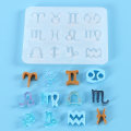 Miniatyrbillede 5 af 5: Harpiks Halskæde Form 12 Stjernetegn Konstellation Harpiks Silikoneform Stjerne Stjernetegn Form Diy Epoxy Konstellation Vedhæng Støbning Form
