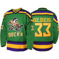 Miniatyrbild 1 av 4: Herr Mighty Ducks 96 Charlie Conway 99 Adam Banks 33 Greg Goldberg Film Hockeytröja Grön 33  L