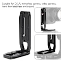 Miniatyrbild 9 av 11: Universell L-formad stativ Snabbfäste Stativ Monopod DSLR-kamerastabilisatorplatta