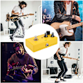 Miniatyrbild 6 av 11: Gul Metall Elektrisk Gitarr Effekt Pedal Mini Gitarr Ljud Chorus Effekt Pedal Processor