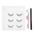 Pikkukuva 7 / 11: Itseliimautuva Eyeliner - Vesipohjainen Eyeliner - Tekokarvat - Pinsetit - Meikkityökalusarja (E57 Musta Laatikko)