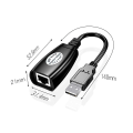 Pikkukuva 5 / 5: Usb-RJ45-jatkokaapeli RJ45 Ethernet LAN -jakajakaapelilla Usb 2.0
