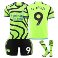 Miniatyrbillede 1 af 2: 2324 Arsenal udebane grøn trøjesæt med sokker No.9 G.JESUS XS