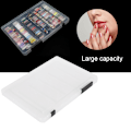 Miniatyrbillede 7 af 11: Stor kapacitet falske negle tips display boks transparent neglekunst visning display boks sort