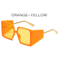 Miniatyrbillede 2 af 3: Kvindernes Rimless Oversized Studded Solbriller Gradient Linse Nitte Mode