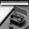 Pikkukuva 5 / 6: Mini langattomat nappikuulokkeet Bluetooth 5.3 korvakuulokkeet sisäänrakennetulla mikrofonilla, IPX5 vedenpitävä, mukaansatempaava ensiluokkainen ääni Lon