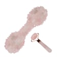 Miniatyrbilde 5 av 11: 2 stk. Jadestone øyepute rullesett reduserer mørke ringer fremmer sovende stein øyepute massasjerull rosa
