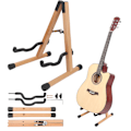 Miniatyrbilde 10 av 11: Solid Gitarstativ Bøk Folk Klassisk Stativ Vertikal Sammenleggbar Gulv for Hjem BassSolid Bøk Gitarstativ