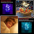 Miniatyrbillede 2 af 5: Kattelampe 3D LED Optisk Illusion Soveværelses Dekoration Bordlampe med Fjernbetjening 7 Farver Skift Dæmpbar Akryl Visuel Natlys Fødselsdag