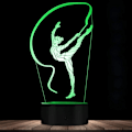 Miniatyrbilde 2 av 7: WJ 3D Gymnastikk Fjernkontroll 16 Farger Nattlys Illusjon Akryl LED Bordlampe Sengelampe Barn Soverom Skrivebord Dekor Bursdagsgaver Leker for Barn