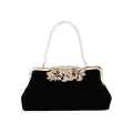 Miniatyrbild 1 av 6: Damkvällväska med blomsterstängning Rhinestone Crystal Clutch Purse för bröllopsfest