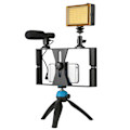 Miniatyrbild 10 av 11: PULUZ Smartphone Video Rig + LED Studio Light + Videomikrofon + Mini Tripod Set