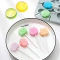 Miniatyrbilde 4 av 5: 2 stk håndlagde sjokolade lollipop-former i silikon, barnas tegneserie DIY selvgjort husholdning myk godteri-form