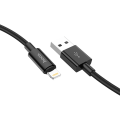 Pikkukuva 2 / 4: hoco. X68 todellinen väri 2.4A lataus- ja datakaapeli iPhone Lightning -liitäntään, nylonpunottu kaapeli