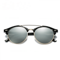 Pikkukuva 1 / 7: Retro Round Double Bridge Polarisoivat Aurinkolasit Naisille ja Miehille Kaksoislasit Pyöreät UV400 Sunnies