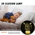 Miniatyrbild 2 av 7: WJ 3D nattlampa Liten räv 16 färger föränderlig LED Illusion skrivbordslampa med fjärrkontroll rumsdekor födelsedagspresenter