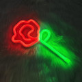 Miniatyrbillede 2 af 4: Neon Pink Rose Flower Neon Skilt USB/Batteridrevet Natteskilt LED Væg Skilt Vægkunst til Natlamper Lys Op Skilte（Rød）