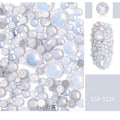 Miniatyrbillede 2 af 2: 3D Rhinestones Manicure Flat Base Mini Beads Nail Art Dekoration (Hvid)