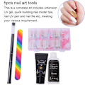 Miniatyrbild 7 av 11: Nagelkonstförlängningssats Snabb förlängningsgel + UV-penna + Snabbbyggnadsmodell Kaffe