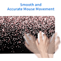 Miniatyrbillede 7 af 8: Roseguld Glitter Sort Gaming Mousepad, Udvidet Stor Mouse Mat Skrivebordsunderlag, Skrivebordsunderlag XL Mousepad, 3mm Tyk Lang Skridsikker Gummi