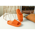 Miniatyrbillede 4 af 4: Pudeslippers til kvinder og mænd, Cloud Slippers, skridsikre, hurtigtørrende badeværelses- og brusebadsslippers, åbne tå, bløde, tykke slippers (orange)