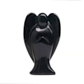 Pikkukuva 1 / 2: Kaiverrettu Musta Obsidiaani Gemstone Rauha Enkeli Tasku Varjeleva Enkeli Parantava Patsas