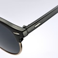 Pikkukuva 7 / 7: Retro Round Double Bridge Polarisoivat Aurinkolasit Naisille ja Miehille Kaksoislasit Pyöreät UV400 Sunnies