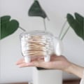 Miniatyrbillede 1 af 5: 2 stk. akryl Q-tip dispenser, badeværelsesbeholder opbevaringsboks, Q-tip vatpind beholder, makeup tilbehør, soveværelse pige bir
