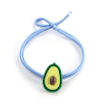 Miniatyrbillede 1 af 2: 12 stk. hårelastikker i gummi med høj elasticitet - søde hårelastikker i avocado-blå