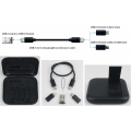 Miniatyrbilde 3 av 5: Yinow USB C til C lade- og datakabel med 3 adaptere integrert i lommespeil (svart)